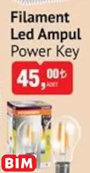 POWER KEY FİLAMENT LED AMPUL